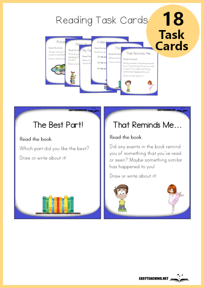 reading task cards set