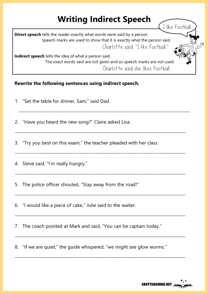 speech marks worksheet online