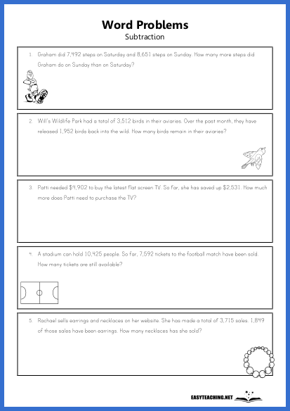 word problems addition and subtraction mixed