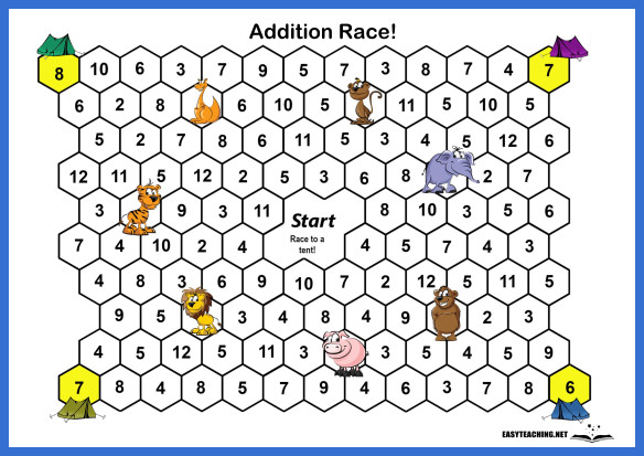 addition board game year 1 year 2