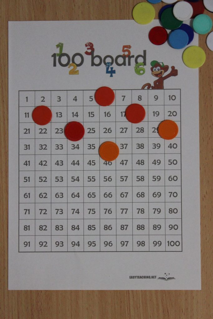 hundred grid skip counting hundred chart activities