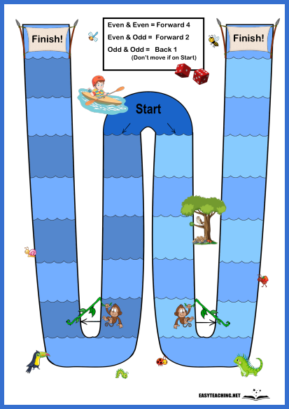 odd and even number game printable