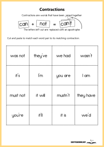 Contractions Cut & Paste (1)